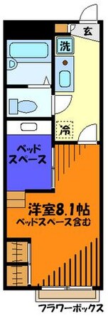 レオパレス砂漠のバラの物件間取画像